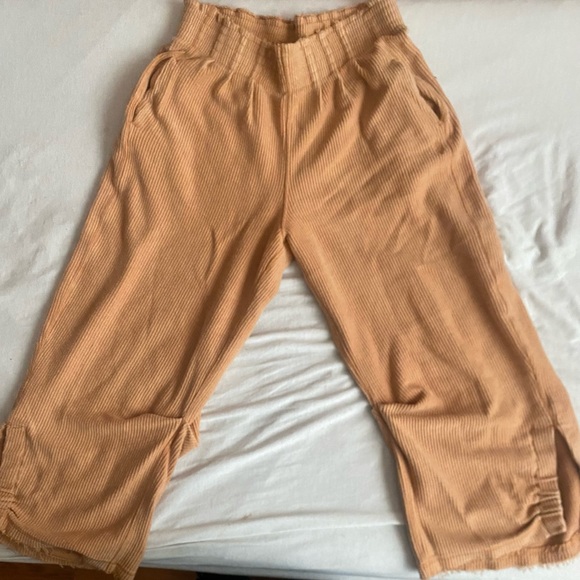 FP Movement by Free People corduroy Tan Cropped Pants size small - Picture 2 of 11